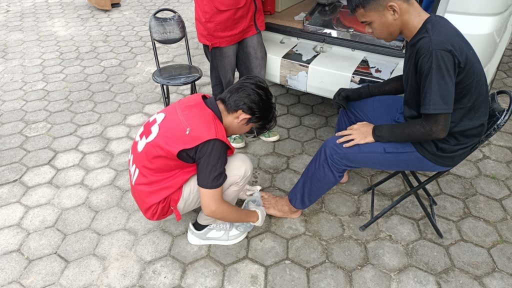 PMI Kota Tarakan Siagakan Tim Medis pada Latihan Tari Kolosal Iraw Tengkayu 2026