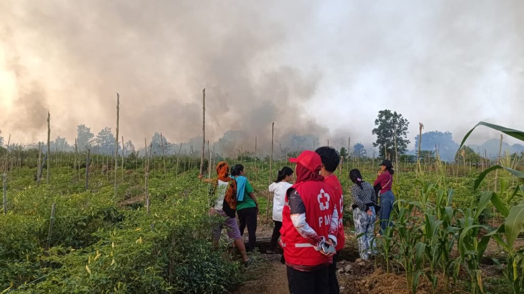 PMI TARAKAN LAKUKAN ASSESSMENT DAN PERTOLONGAN PERTAMA DI LOKASI KARHUTLA JUATA LAUT