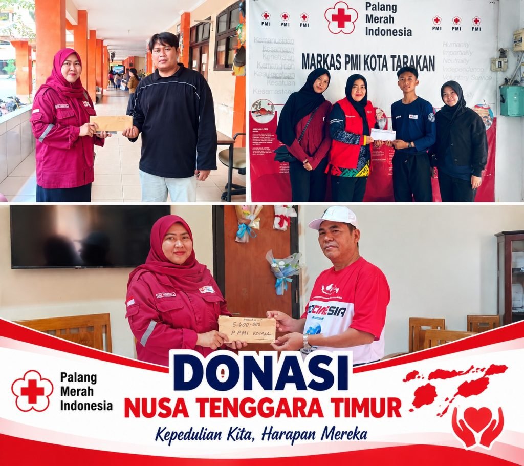 PMI KOTA TARAKAN MENGUMPULKAN  RP.16.650.000,- JUTA DONASI UNTUK KORBAN BENCANA NTT