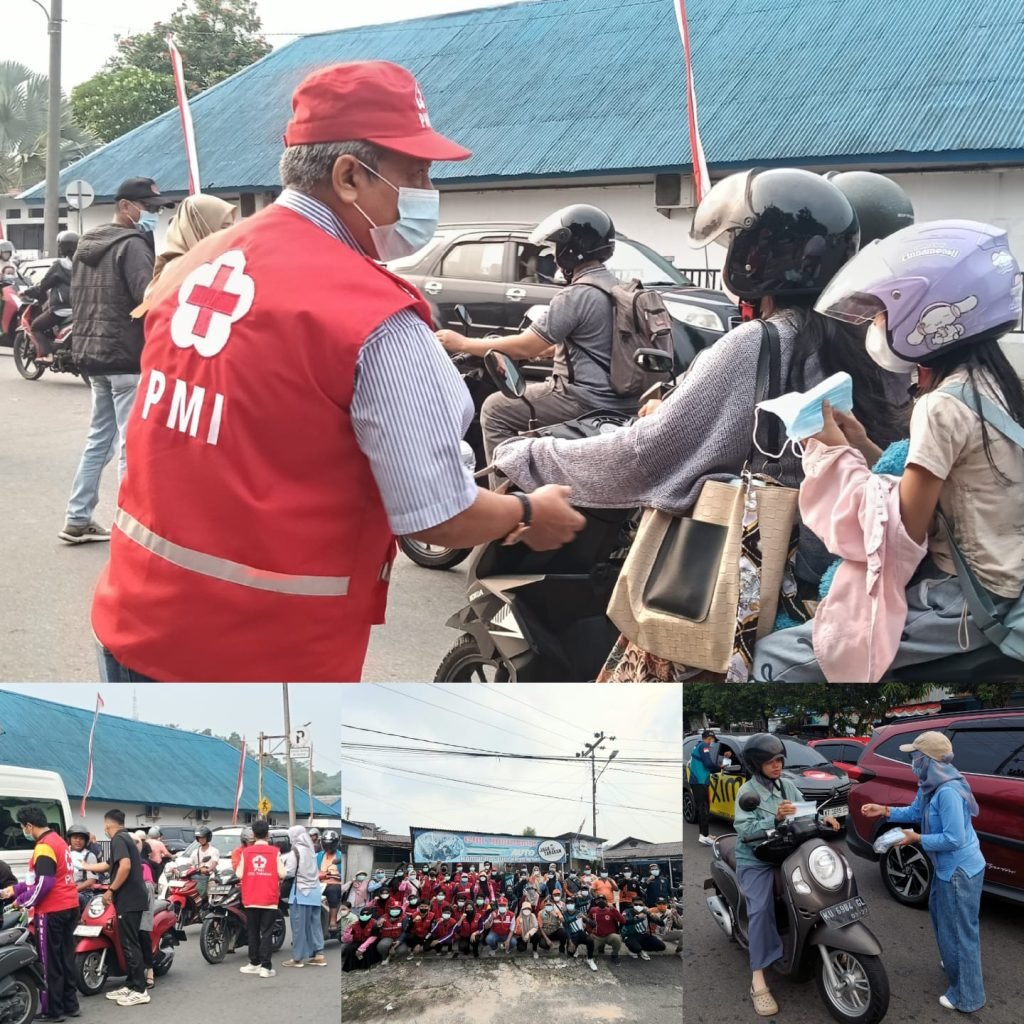 KOLABORASI PMI KOTA TARAKAN DENGAN MITRA BAGIKAN 4.000 MASKER UNTUK WARGA