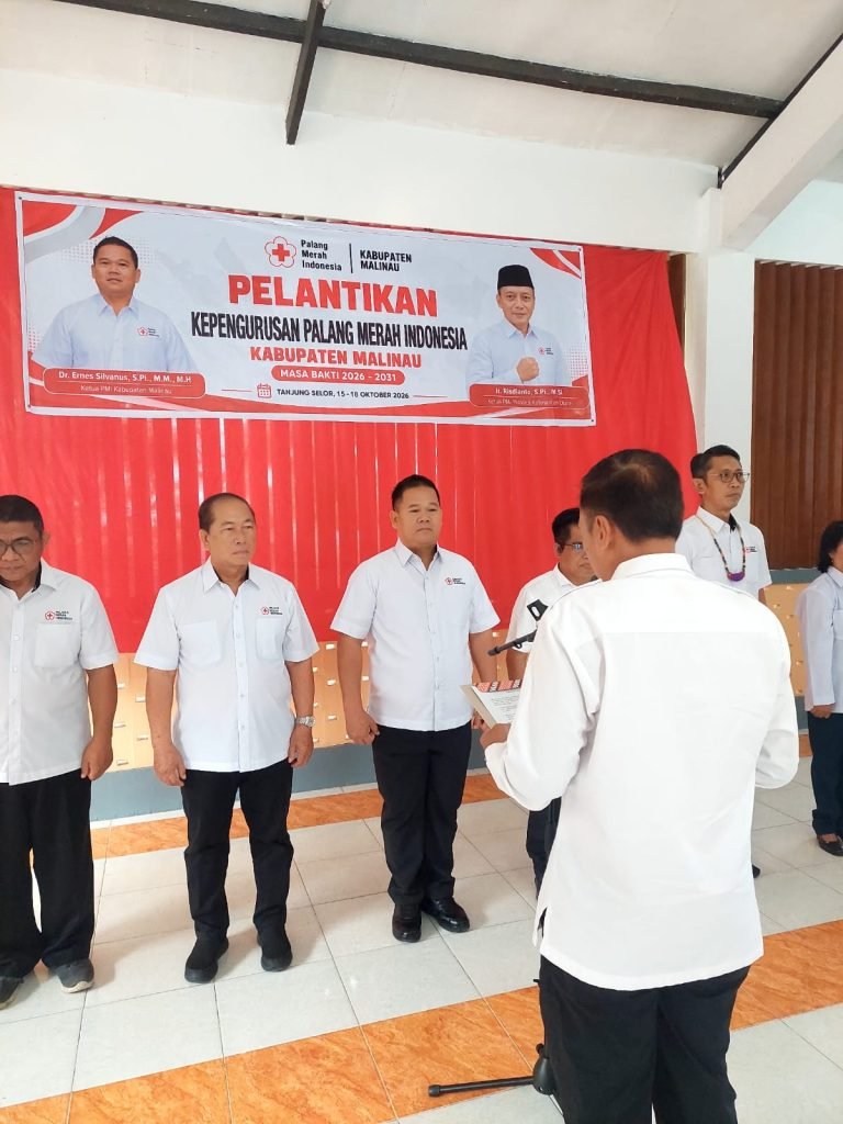 PELANTIKAN PENGURUS PMI KABUPATEN MALINAU MASA BAKTI 2026–2031, KETUA PMI KALTARA TEKANKAN PENINGKATAN KINERJA DAN PELAYANAN KEMANUSIAAN